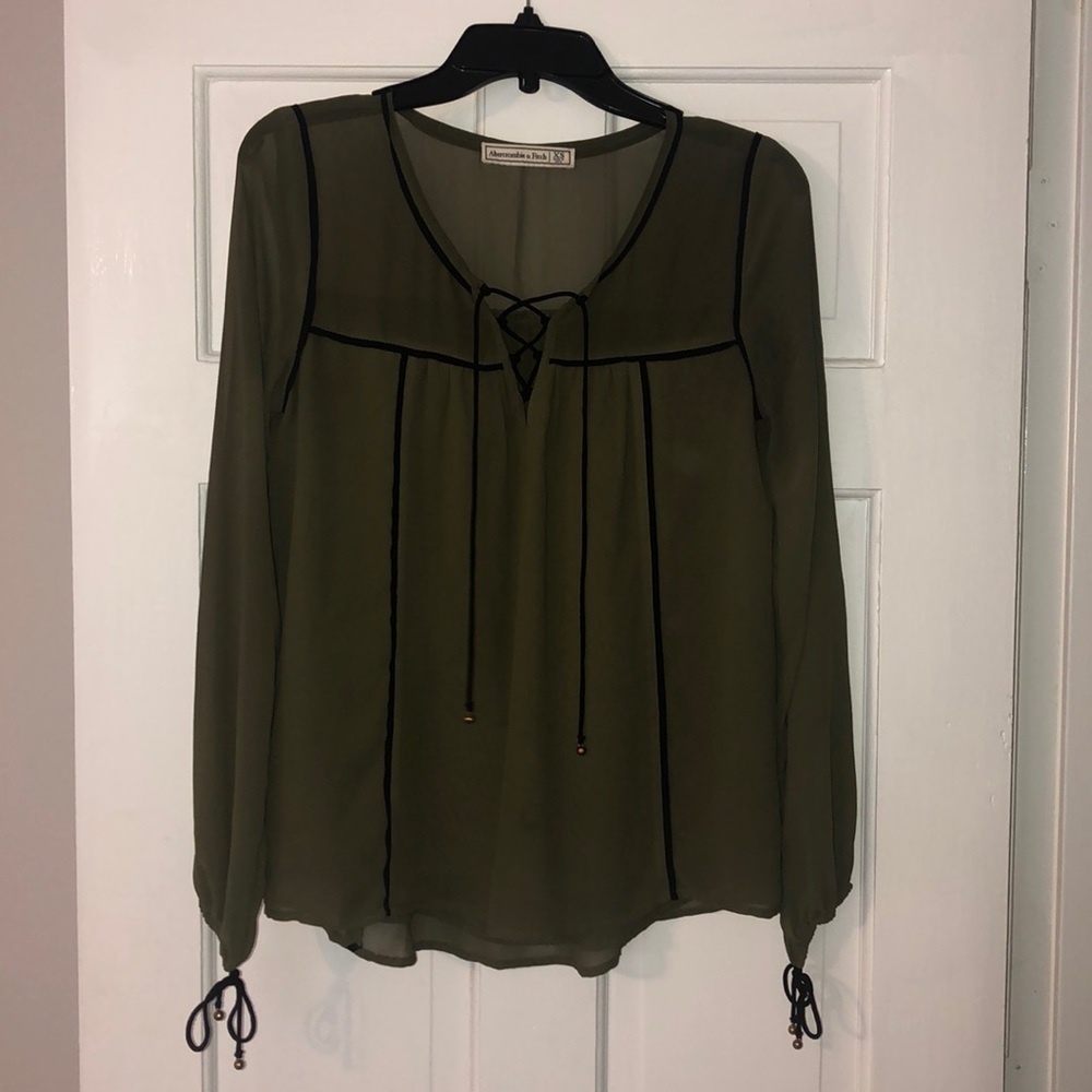 Abercrombie and Fitch green blouse